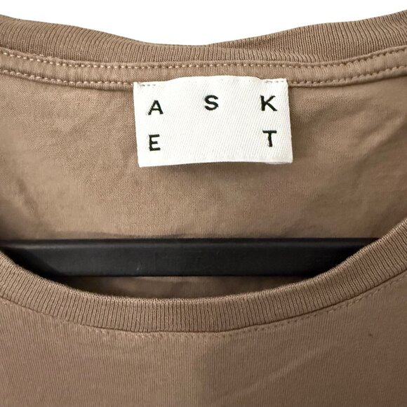 Asket Tan The Lightweight Short Sleeve Crewneck Comfort T Shirt Mens Small - Picture 2 of 6